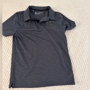 Under Armour boys gray polo youth medium.